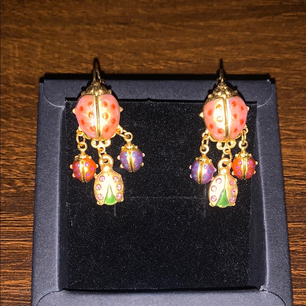 Kirks Folly Ladybug Earrings